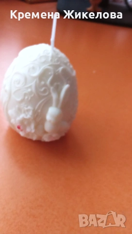 Бяла ароматизирана великденска  свещ , снимка 8 - Декорация за дома - 53844322