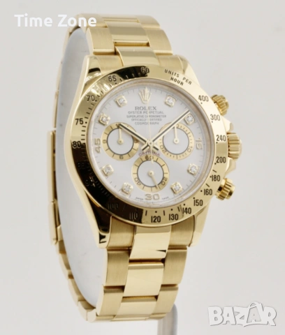 Rolex Cosmograph Daytona 40mm Yellow Gold White Dial Diamond Различни Варианти, снимка 6 - Мъжки - 54042430