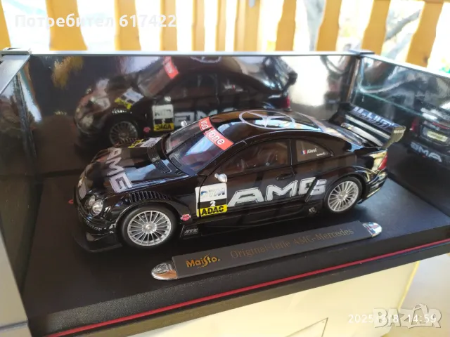 1:18  Mercedes Benz CLK-DTM AMG #2 Jean Alesi Maisto, снимка 1 - Колекции - 49025799