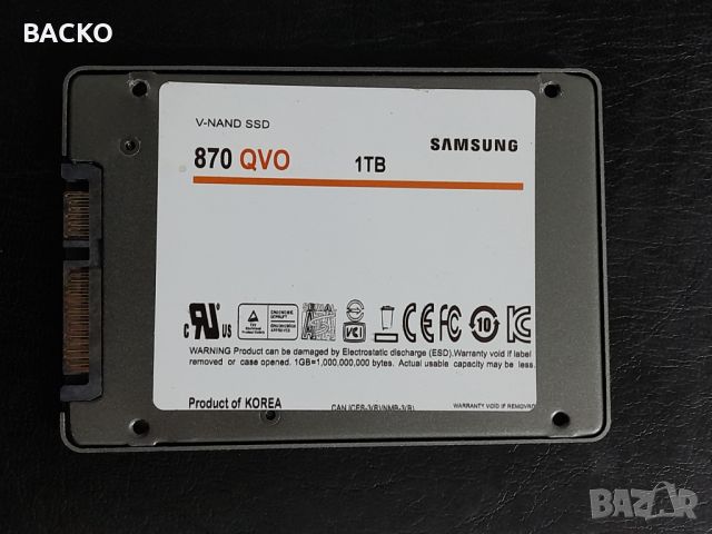 SSD Samsung 870 QVO 1TB, снимка 2 - Твърди дискове - 46400548