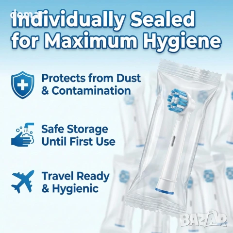 Комплект от 12 резервни глави за четки за зъби Oral-B и Braun – 4 вида, снимка 6 - Други - 53706907