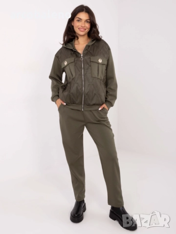 Дамски ежедневен комплект от две части с брошки, 5цвята , снимка 2 - Комплекти - 52860330