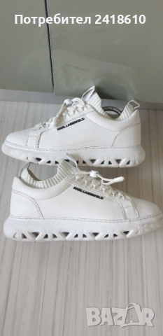 Karl Lagerfeld Leather Mens Size 42/26.5см ОРИГИНАЛ! Мъжки спортно - елегантни обувки / кецове/ есте, снимка 4 - Кецове - 52415267