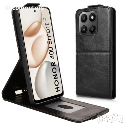 Кожен флип калъф за Honor X7d / 400 Smart- Стенд и Холдер за Карти, вкл. Протектор, 4 Цвята, снимка 4 - Калъфи, кейсове - 52467193