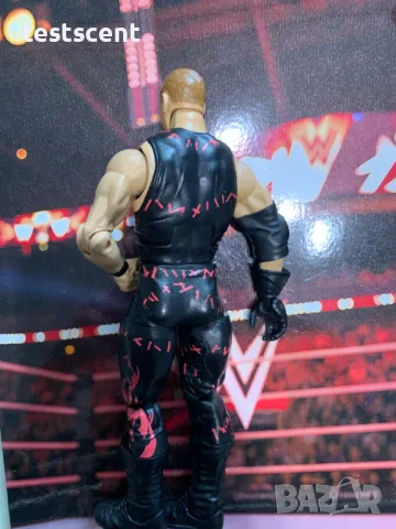 Екшън фигура WWE Kane The Big Red Machine Elite Unmasked figure Кейн mattel wwe, снимка 7 - Колекции - 49511447