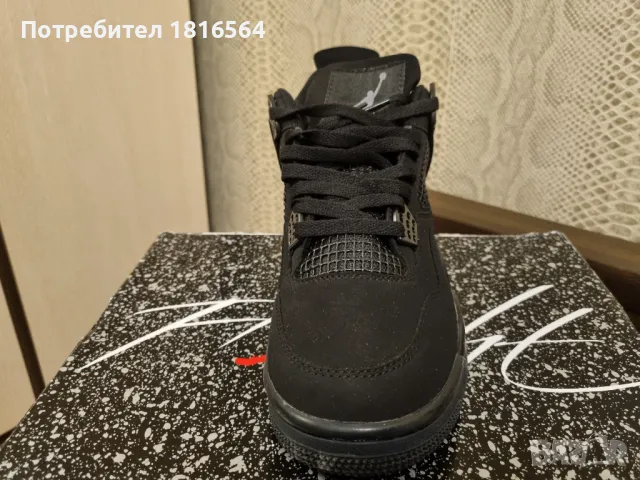 Air Jordan 4 Retro 'Black Cat’, снимка 3 - Кецове - 48459010