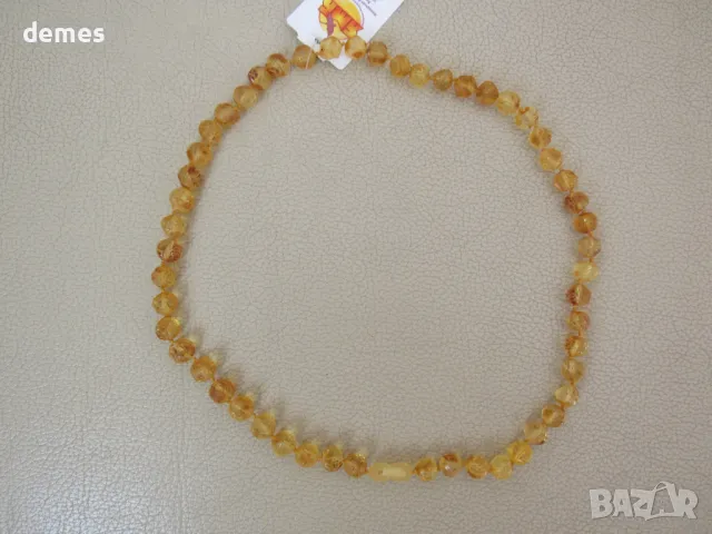 Дамско колие-кръг от първокласен балтийски кехлибар, снимка 4 - Колиета, медальони, синджири - 49625886
