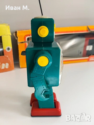 стара механична играчка Робот , снимка 4 - Антикварни и старинни предмети - 53665385