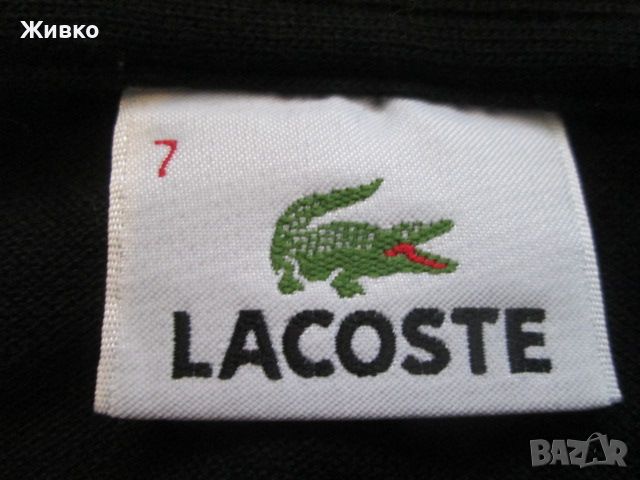 LACOSTE черна мъжка тънка блуза размер 7., снимка 2 - Блузи - 45594496