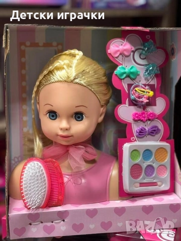 Кукла глава за прически с грим и гребен, гримиране