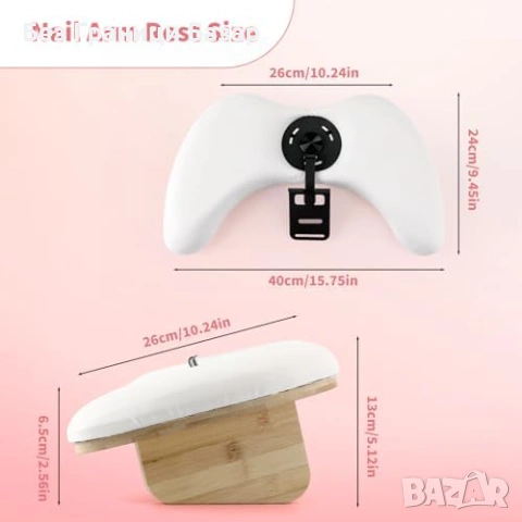 Нова Маникюр възглавница опора за ръка PU кожа + 360° стойка телефон, снимка 3 - Други - 53665570
