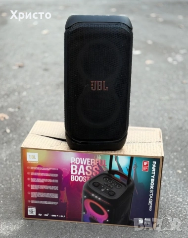 ГАРАНЦИОННА!!! Преносима аудио система JBL Partybox Stage 320, 240W RMS, Подвижна батерия, IPX4