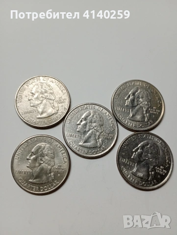 САЩ 1/4 КУОРТЪР ДОЛАР 2000 Г , снимка 2 - Нумизматика и бонистика - 53039537