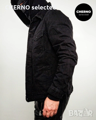 Мъжко черно дънково • деним яке SAINT MORTA Denim Jacket – размер L , снимка 11 - Якета - 53850783