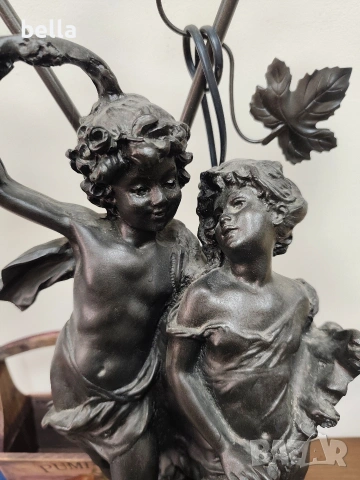 Изящна настолна лампа с впечатляващи размери и класически дизайн, снимка 9 - Антикварни и старинни предмети - 53718156