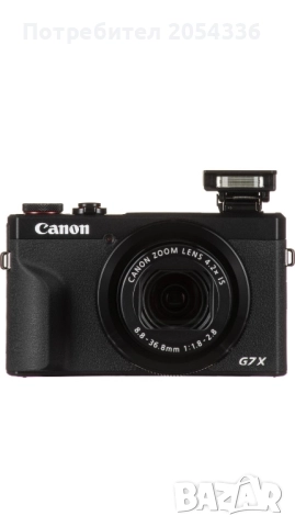Дигитален фотоапарат Canon PowerShot G7X Mark III, 20.1MP, 4K, Черен