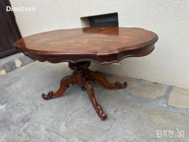 Винтидж холна маса в бароков стил, снимка 9 - Маси - 53958779