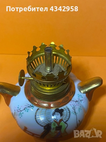 Японска винтидж миниатюрна порцеланова лампа.1960 г., снимка 7 - Антикварни и старинни предмети - 52887363