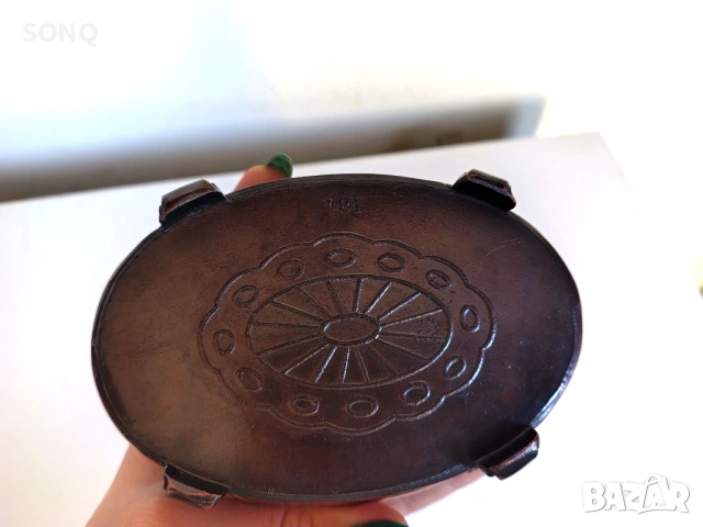 Прекрасна Стара Немска Бронзово - Медна Кутия За Бижута, снимка 10 - Антикварни и старинни предмети - 53431533