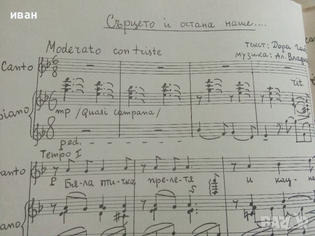 Песни за глас и пиано - Авторски ръкописи - 1985г., снимка 5 - Специализирана литература - 51204717