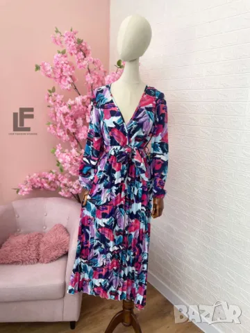 Рокля LFS Lovely Flowers Blue , снимка 9 - Рокли - 50434838