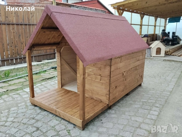 Дървена къща за големи кучета Алабай Кане Корсо големи породи кучета , кучешка колиба къща куче, снимка 8 - За кучета - 53904818
