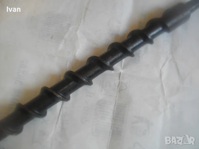 ф35мм ВИДИРАНА БУРГИЯ СВРЕДЛО 42см ЗА ПРОБИВАНЕ СКАЛИ КАМЪК БЕТОН ОТ СТАРОТО КАЧЕСТВО, снимка 11 - Други инструменти - 51010680