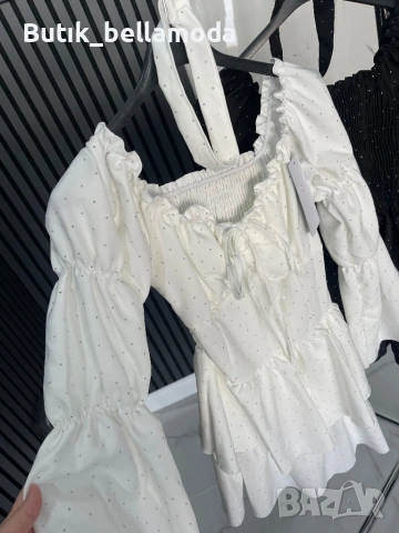 Рокли с чокър опсипани с камъчета , снимка 5 - Рокли - 53672757