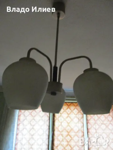 Полилеи, абажури, плафони и водонепроницаема лампа –всички винтидж ,работещи  и добре запазени, снимка 8 - Полилеи - 33861044