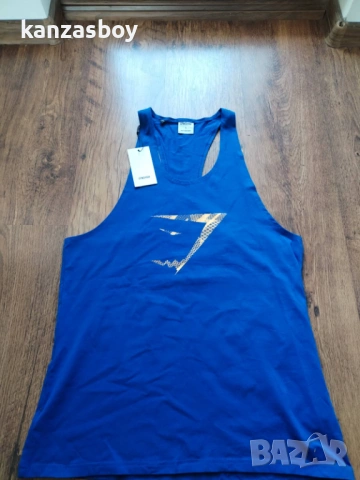 Gymshark Infill Stringer - Orange - мъжки фитнес потник Л НОВ, снимка 5 - Други - 54290116