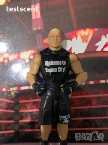 Екшън фигура WWE Brock Lesnar Брок Леснар Tough Talkers Suplex City играчка WWE MMA UFC, снимка 5 - Колекции - 48438515