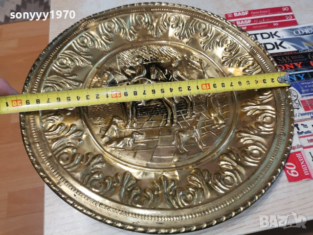 МЕСИНГОВА ЧИНИЯ ЗА СТЕНА 1204261055LCHERY1, снимка 7 - Антикварни и старинни предмети - 54171142