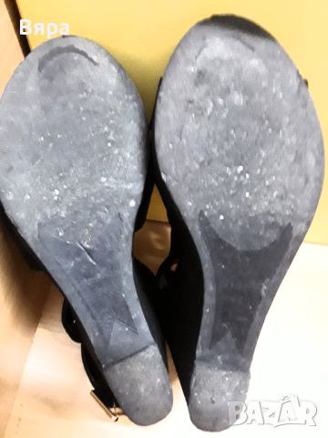 Дамски сандал на платформа ,велур, снимка 5 - Сандали - 46248459