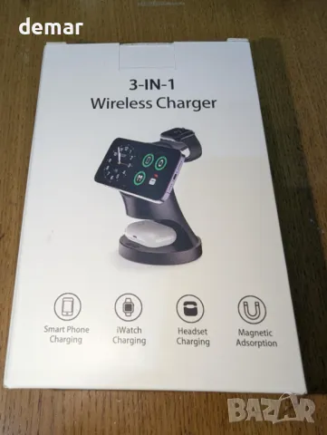 Csspew 3 в 1 магнитно безжично зарядно за Apple устройства, 15W, черно, снимка 8 - Аксесоари за Apple - 50401110