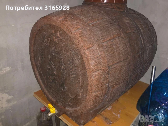100 л. буре с метална канелка и бидони , снимка 2 - Бидони, бурета и бъчви - 50694398