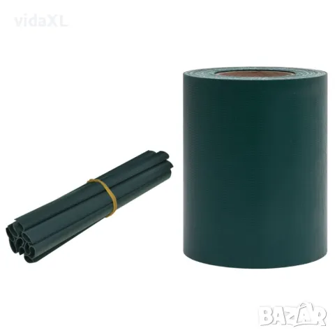 vidaXL Лента за покриване на огради, PVC, 35x0,19 м, зелен мат（SKU:147869）, снимка 1 - Огради и мрежи - 48526892