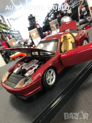 Метална колекционерска количка HOT WHEELS FERRARI 550 MARANELLO 1:18, снимка 6 - Колекции - 47123294