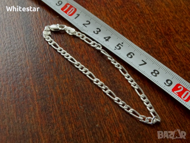Посребрена мъжка гривна, снимка 2 - Гривни - 53635107