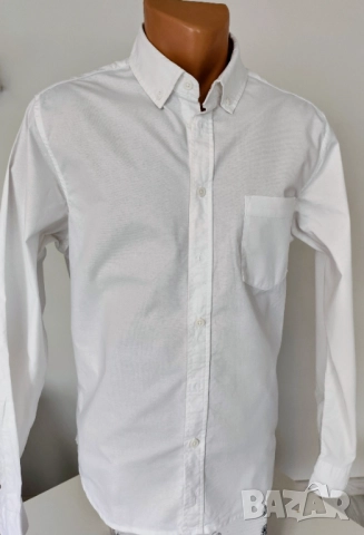 Мъжка риза бяла М нова, снимка 2 - Ризи - 49607459