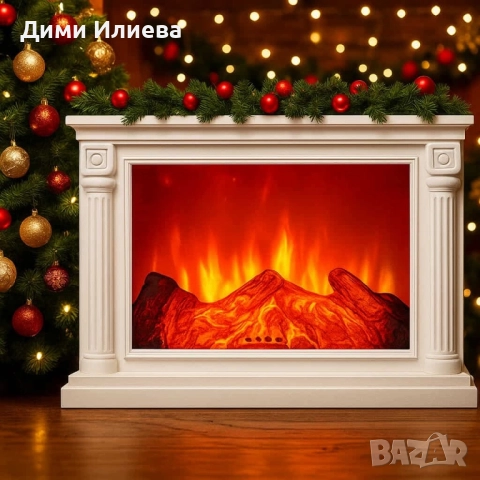 Лед камина с тлеещи въглени 