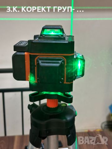 4D Лазерен нивелир с тринога стойка, снимка 5 - Други инструменти - 45511428