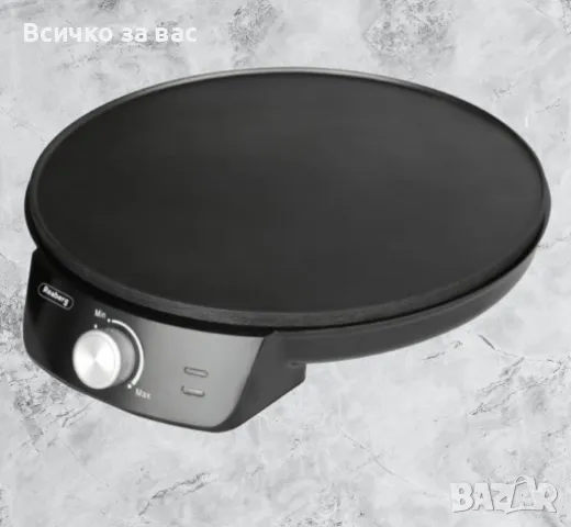Уред за палачинки Rosberg, 1200W\30см., Терморегулатор, Черен Мощност: 1200 W, снимка 2 - Гофретници - 49636160
