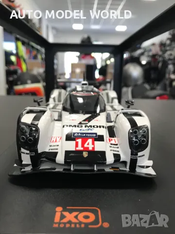 IXO метална колекционерска количка PORSCHE 919 HYBRID 1:18 LEMANS, снимка 4 - Колекции - 47185419