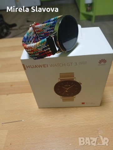 смарт часовник huawei gt 3 с шарена кайшка еластична много запазен 42 mm, снимка 2 - Дамски - 52711252