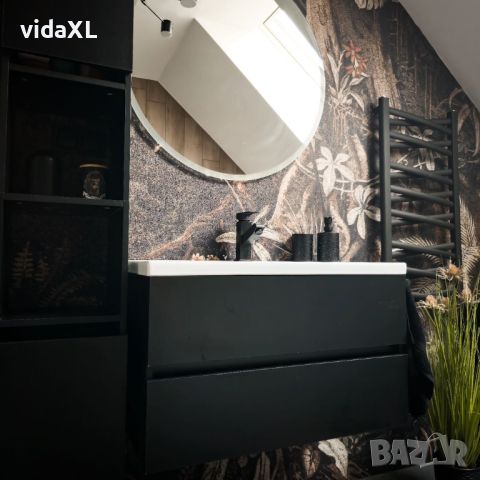 vidaXL LED огледало за баня 80 см（SKU:144725, снимка 2 - Огледала - 46279596