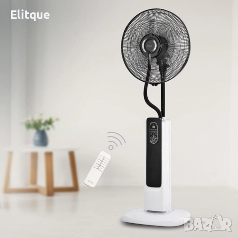 Вентилатор с водна мъгла 16'' , 75W, LED, дист. упр-е
