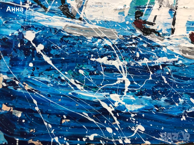 Авторска абстрактна картина, снимка 3 - Картини - 53601472