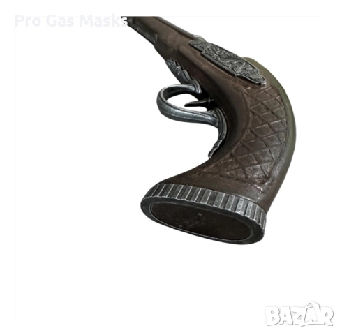 Винтидж Пистолет уникален Рядък пиратски реплика копие античен дърво и метал, стенен декор, декорати, снимка 4 - Други - 52703643