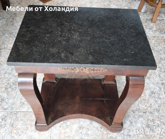 Старинна конзолна масичка с гранитен плот, снимка 2 - Маси - 52465283