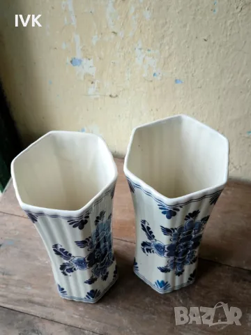 Комплект вази Делфт , снимка 3 - Антикварни и старинни предмети - 49966656